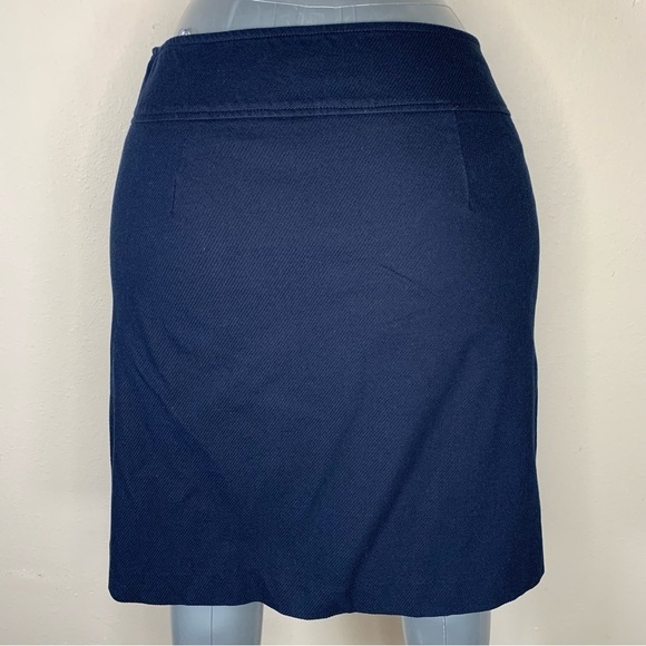Size 6 Petite Talbots Blue Nautical Sailor Pencil Skirts Stretch Stretch Pinup - Picture 2 of 8